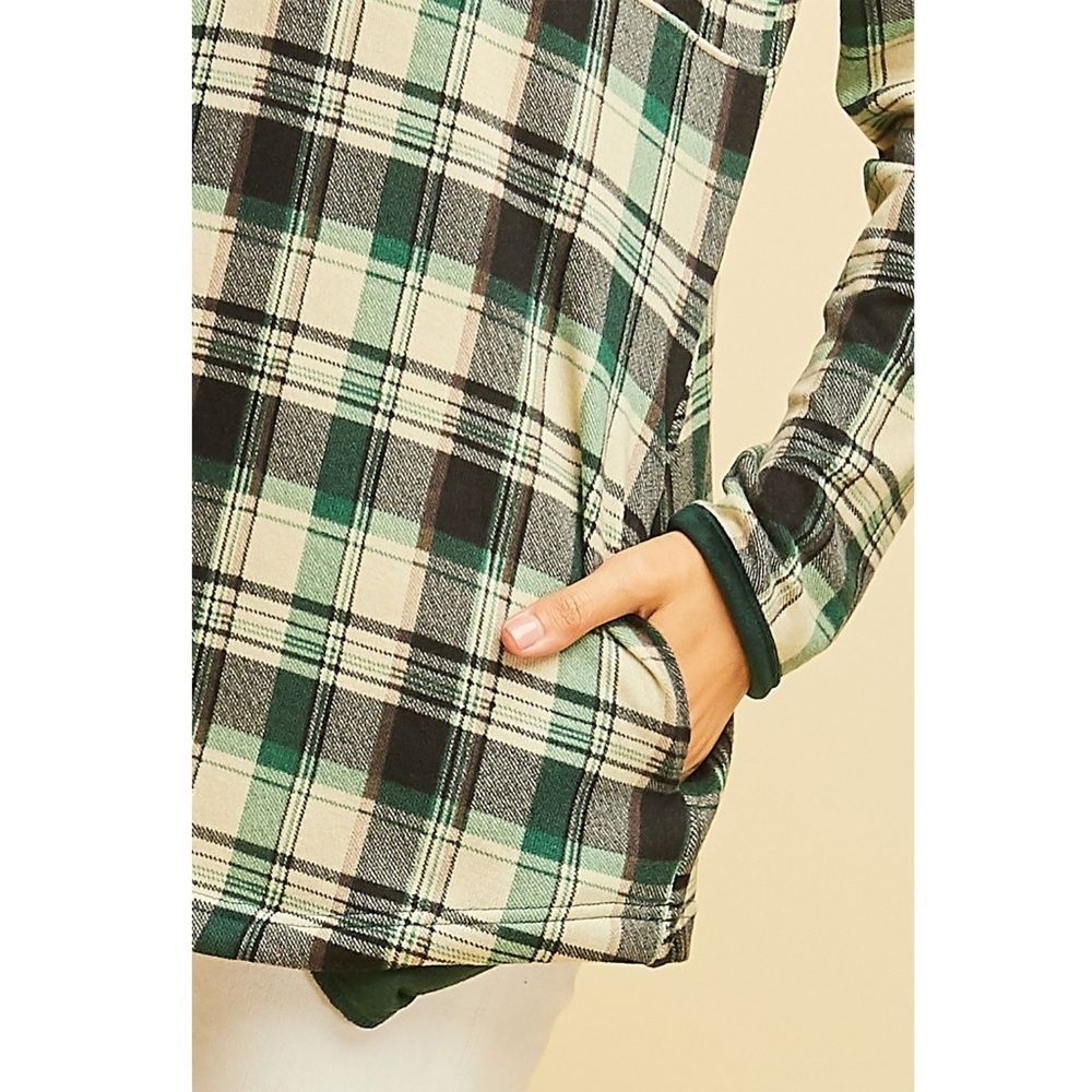 ✿❀ Green Plaid Pullover fleece  ❀✿ - Picture 6 of 8